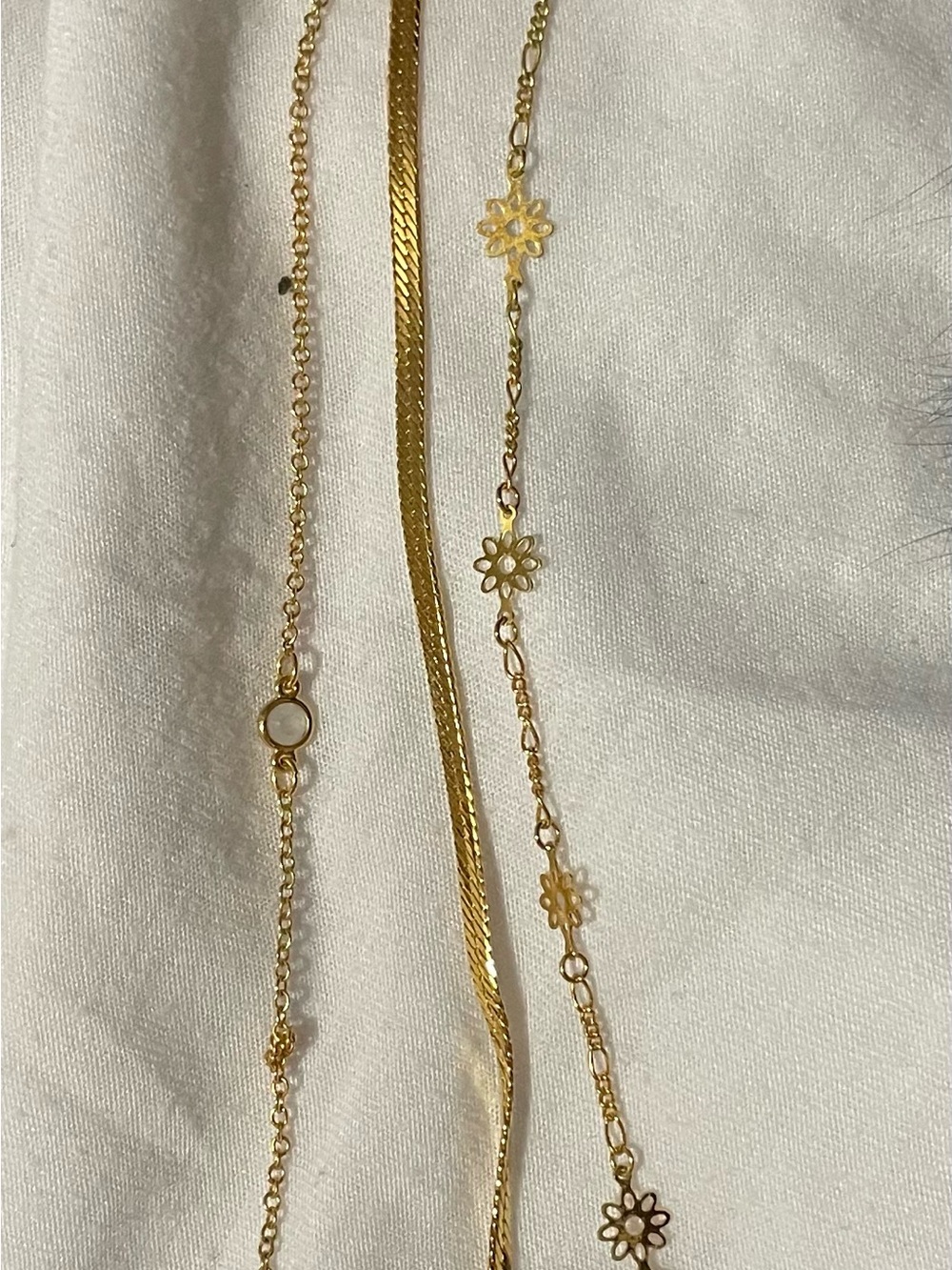 Gold colored bracelets - set of 3